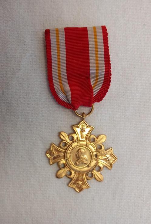 Pauselijke orde Pro Ecclessia et Pontifice Leo XIII 1888, Verzamelen, Religie, Gebruikt, Christendom | Katholiek, Sieraad, Ophalen of Verzenden