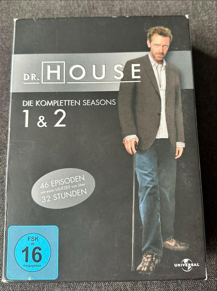 Dr. House Seizoenen 1 & 2 DVD Boxset, Cd's en Dvd's, Dvd's | Tv en Series, Gebruikt, Drama, Boxset, Vanaf 16 jaar, Ophalen of Verzenden