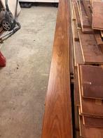 Te koop hardhouten gelamineerde vloerdelen, Doe-het-zelf en Verbouw, Ophalen, Gebruikt, Vloerdelen of -planken, 10 m² of meer