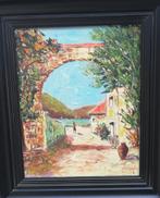 Vue sur le Lac. Heinrich Friese? Olie/doek. 34/40 cm., Antiek en Kunst, Ophalen