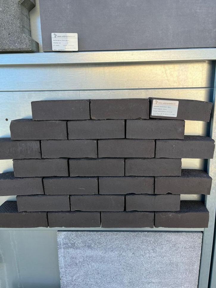 Gebakken dikformaat nero bruin, Tuin en Terras, Tegels en Klinkers, Nieuw, Klinkers, Keramiek, 10 m² of meer, Ophalen of Verzenden