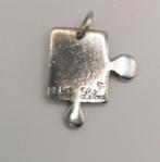 Lilou zilveren hanger zilver 925 gemerkt puzzel stukje, Gebruikt, Overige voorstellingen, Ophalen of Verzenden, Zilver