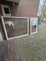 Hardhouten Kozijnen - Erkerproject, Doe-het-zelf en Verbouw, Glas en Ramen, Gevelraam of Ruit, Gebruikt, Dubbelglas, 160 cm of meer