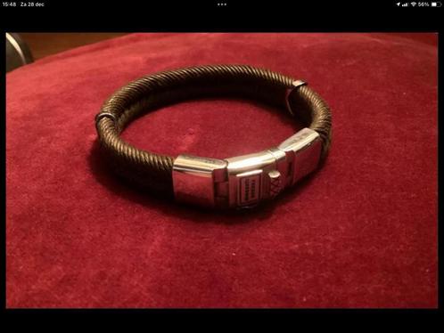 Buddha to buddha armband “ Green Nylon” zo goed als nieuw, Sieraden, Tassen en Uiterlijk, Armbanden, Zo goed als nieuw, Zilver