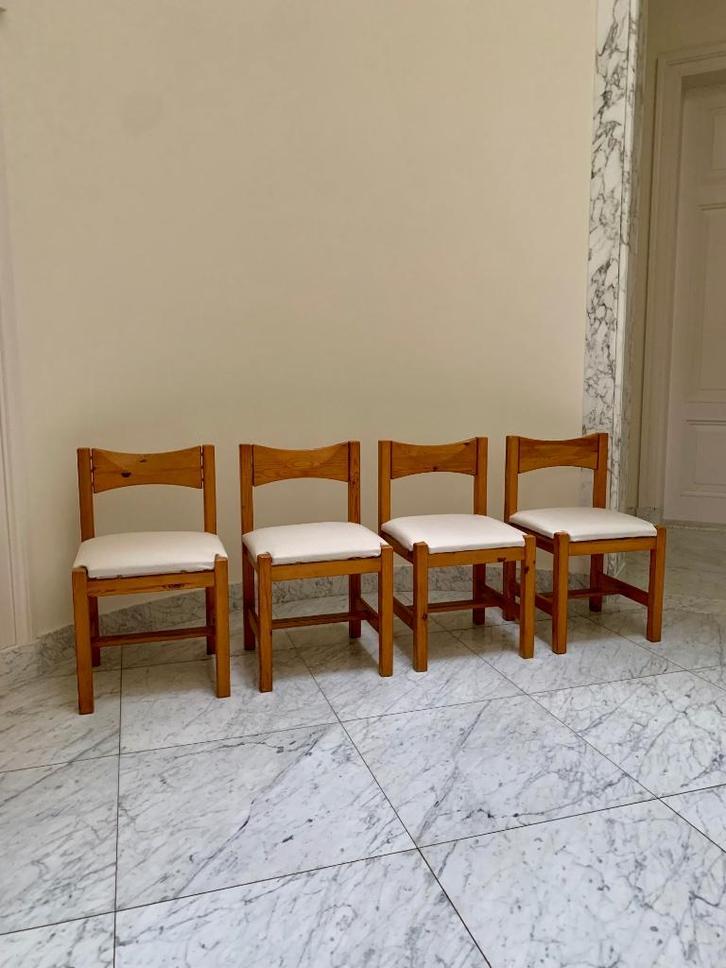 Vintage Ilmari Tapiovaara Hongisto stoelen, Huis en Inrichting, Stoelen, Gebruikt, Vier, Hout, Stof, Overige kleuren, Ophalen