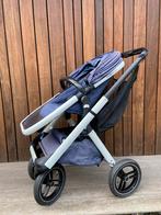 Dubatti kinderwagen wit/denim blue, Overige merken, Kinderwagen, Zo goed als nieuw, Verstelbare duwstang