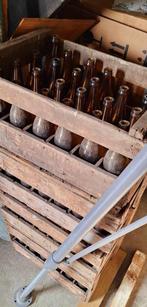Antieke krat met 24 x glasfles Waterloo Bracquenies bier🍺, Antiek en Kunst, Ophalen