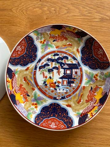 Vintage Japans Bord met Phoenix Motief beschikbaar voor biedingen