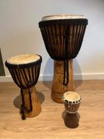 Djembee (set van drie), Muziek en Instrumenten, Percussie, Ophalen, Gebruikt, Trommel