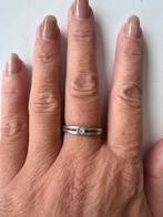 Zilveren ring maat 17, Met kristal, Ophalen of Verzenden, Zo goed als nieuw, 17 tot 18
