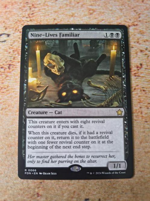 Nine-Lives Familiar, Hobby en Vrije tijd, Verzamelkaartspellen | Magic the Gathering, Nieuw, Losse kaart, Ophalen of Verzenden