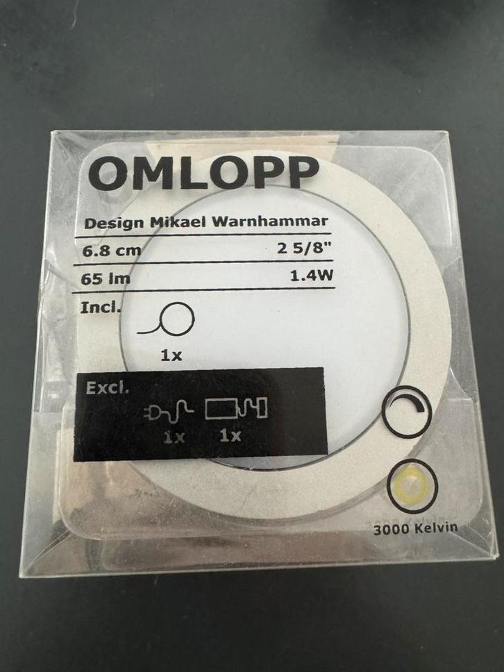 IKEA OMLOPP GRIJS, Huis en Inrichting, Lampen | Overige, Nieuw, Ophalen of Verzenden