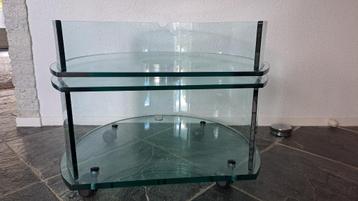 exclusieve ronde glazen salontafel beschikbaar voor biedingen