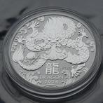 2024 Lunar 3 Dragon 1 oz zilver, Postzegels en Munten, Munten | Oceanië, Zilver, Verzenden