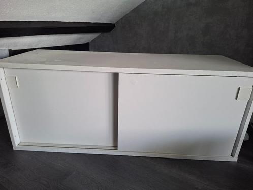 Witte opzetkast met schuifdeuren 100x35x40 cm, Huis en Inrichting, Kasten | Kledingkasten, Gebruikt, Minder dan 100 cm, 100 tot 150 cm