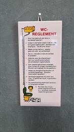 WC-Reglement Humor Bord grappig tegeltje voor aan de muur, Antiek en Kunst, Ophalen of Verzenden