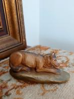 Mooi! gipsen hondje uit oude kerstgroep, Antiek en Kunst, Ophalen of Verzenden