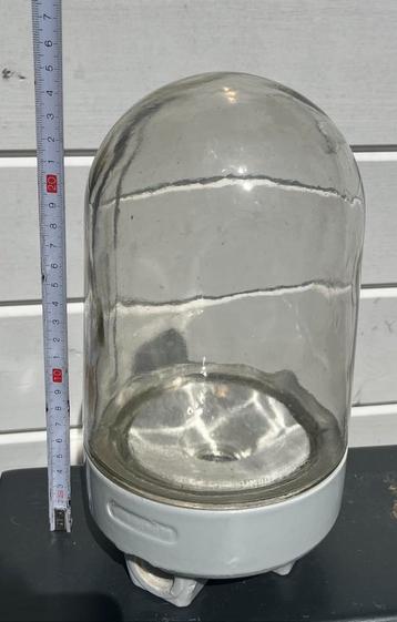 Vintage stolp lamp porselein / glas uit DDR ‘50/‘60. beschikbaar voor biedingen