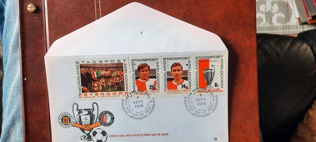 Nederland FDC Stadspost Feyenoord, Postzegels en Munten, Postzegels | Nederland, Gestempeld, Na 1940, Ophalen of Verzenden