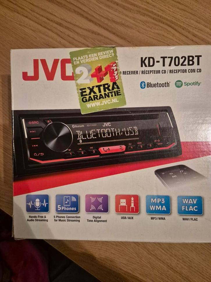 JVC Bluetooth Autoradio - KD-T702BT, Auto diversen, Autoradio's, Gebruikt, Ophalen of Verzenden