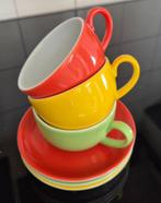Drie espressokopjes & schotels van Dibbern, Huis en Inrichting, Keuken | Servies, Ophalen of Verzenden, Zo goed als nieuw, Overige stijlen