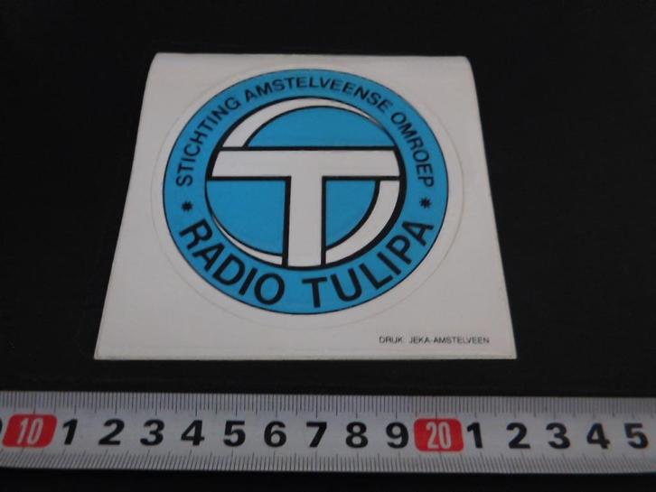sticker Stichting Amstelveense Omroep RADIO TULIPA, Verzamelen, Stickers, Zo goed als nieuw, Ophalen