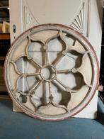 Antiek groot rond raam gietijzer 100cm., Antiek en Kunst, Ophalen