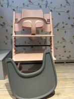 Stokke Tripp Trapp Serene Pink Incl. BabySet, Kinderen en Baby's, Kinderstoelen, Ophalen, Meegroeistoel, Zo goed als nieuw, Afneembaar eetblad