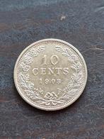 10 cent 1903 Wilhelmina, Postzegels en Munten, Munten | Nederland, Ophalen of Verzenden, Koningin Wilhelmina, 10 cent, Zilver
