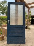 Hardhouten achterdeur, gratis, Doe-het-zelf en Verbouw, Deuren en Horren, Ophalen, Gebruikt, 200 tot 215 cm, Glas
