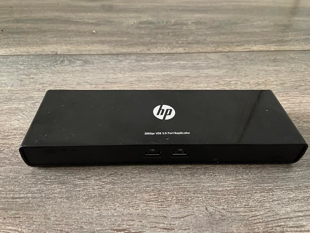 HP 3005pr USB 3.0 Docking Station met kabels, Computers en Software, Dockingstations, Ophalen of Verzenden, Gebruikt, Docking station
