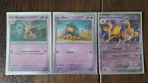 151 Abra, Kadabra, Alakazam promos Pokémon 151, Hobby en Vrije tijd, Verzamelkaartspellen | Pokémon, Nieuw, Meerdere kaarten, Foil