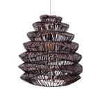 Bamboe hanglamp Pagoda bruin | M, Huis en Inrichting, Lampen | Hanglampen, Ophalen, Zo goed als nieuw, Hout, Minder dan 50 cm