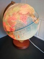 GEWELDIGE DEENSE SCAN GLOBE HOUTEN VOET + VERLICHTING 30 CM, Verlicht, Scan globe, Denemarken, Ophalen of Verzenden