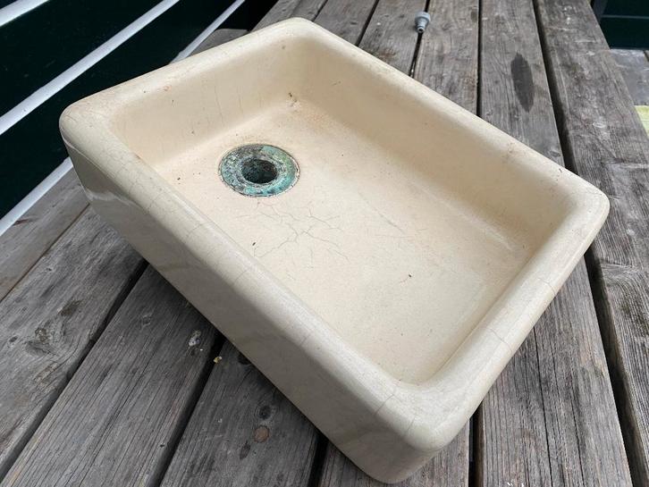 Antieke De Sphinx wasbak, Doe-het-zelf en Verbouw, Sanitair, Gebruikt, Wastafel, Steen, Ophalen