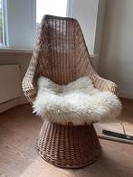 vintage rotan fauteuil jaren 70, Huis en Inrichting, Riet of Rotan, Vintage, 75 tot 100 cm, Zo goed als nieuw