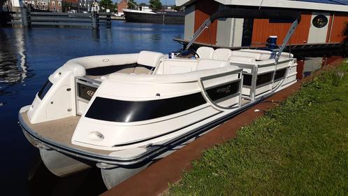 Harris Crowne 240 Pontonboot 350 pk !!!!!!!!!!, Watersport en Boten, Speedboten, Gebruikt, 6 meter of meer, Benzine, 200 pk of meer