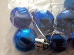 10 blauwe kerstballetjes, Onbekend, Ophalen of Verzenden, Zo goed als nieuw, Losse verkoop