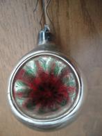 Mooie oude glazen Ajeko kerstbal reflector c.q. deukbal, Ophalen of Verzenden, Gebruikt