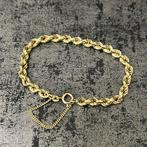 14k gouden armband rope schakel prachtig model, Ophalen of Verzenden, Zo goed als nieuw, Goud