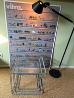 Max Sauze Isocele Atrow Bijzettafeltjes - Nesting Tables, Minder dan 55 cm, Gebruikt, Metaal of Aluminium, Vierkant