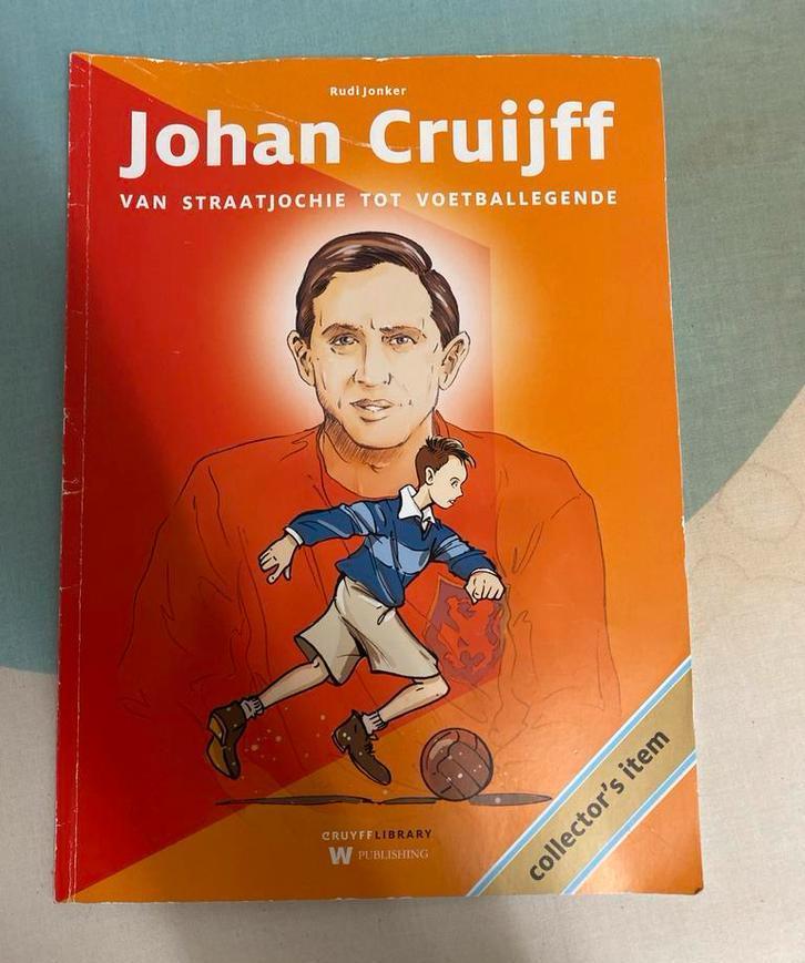 Johan Cruijff Stripboek - Van Straatjochie tot Legende, Verzamelen, Sportartikelen en Voetbal, Boek of Tijdschrift, Ajax, Ophalen of Verzenden