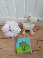 Speelgoed knuffelbal, schapen muziekdoosje en haba boekje, Ophalen of Verzenden, Zo goed als nieuw, Overige typen