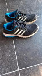 Adidas gympen, zwart met blauw, mt 40 2/3 - 41, Verzenden, Gebruikt, Overige typen, Adidas