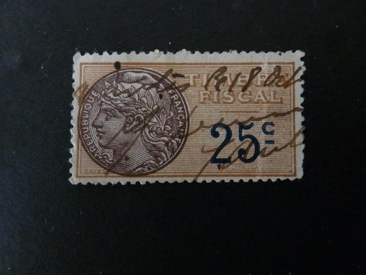 Fiscaal zegel Frankrijk 1925., Postzegels en Munten, Postzegels | Europa | Frankrijk, Gestempeld, Verzenden