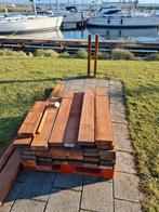 Azobe ruw 50x150. Steigerbalken,  schoren. Terrasbalken, Ophalen, Nieuw, Hout