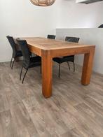 VNU tafel van Henk Vos voor Linteloo 216 x 99 goede staat, Huis en Inrichting, Tafels | Eettafels, Ophalen, Eikenhout, 200 cm of meer