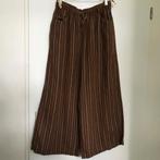Oilily broek gestreept 100% linnen maat L, Kleding | Dames, Broeken en Pantalons, Maat 38/40 (M), Bruin, Verzenden, Zo goed als nieuw