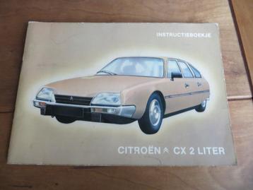 Instructieboek Citroen CX 2 liter, CX Break, Familiale 1983 beschikbaar voor biedingen