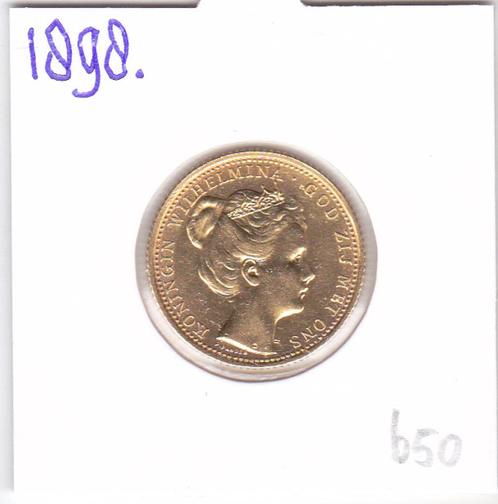 Gouden tientje 1898 Kroningsjaar voor 650 euro, Postzegels en Munten, Munten | Nederland, Losse munt, 10 gulden, Koningin Wilhelmina